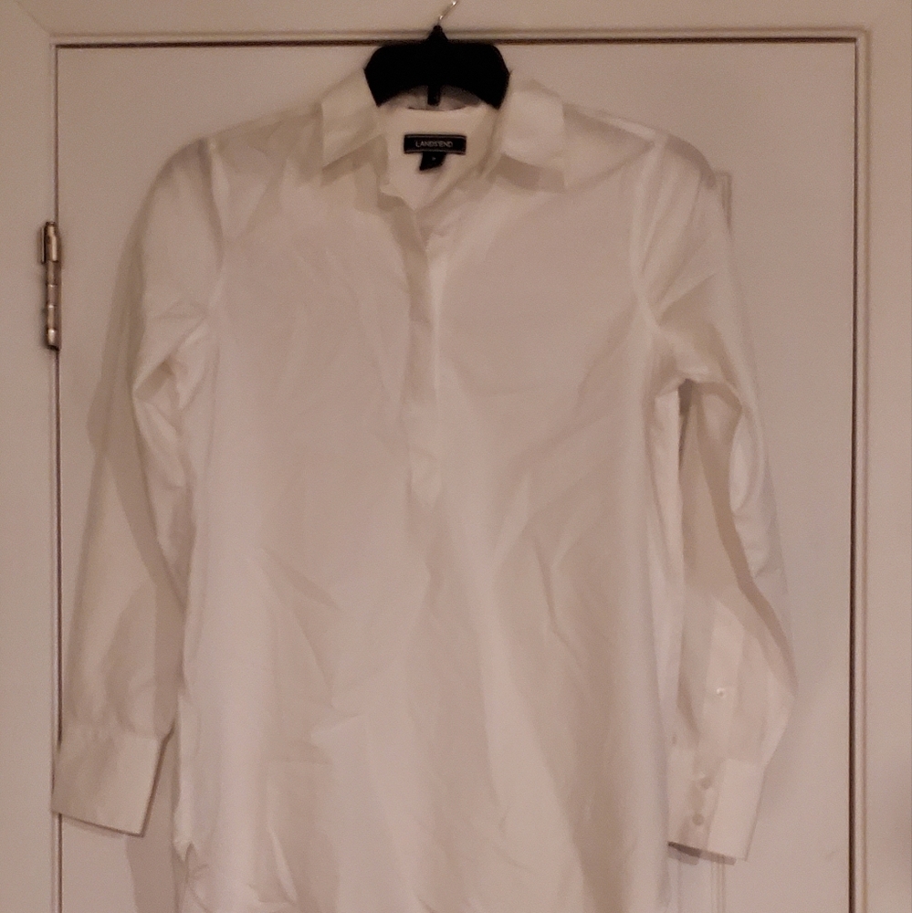 Lands End White Long Sleeve Tunic